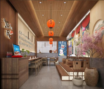 日式餐厅3D模型下载